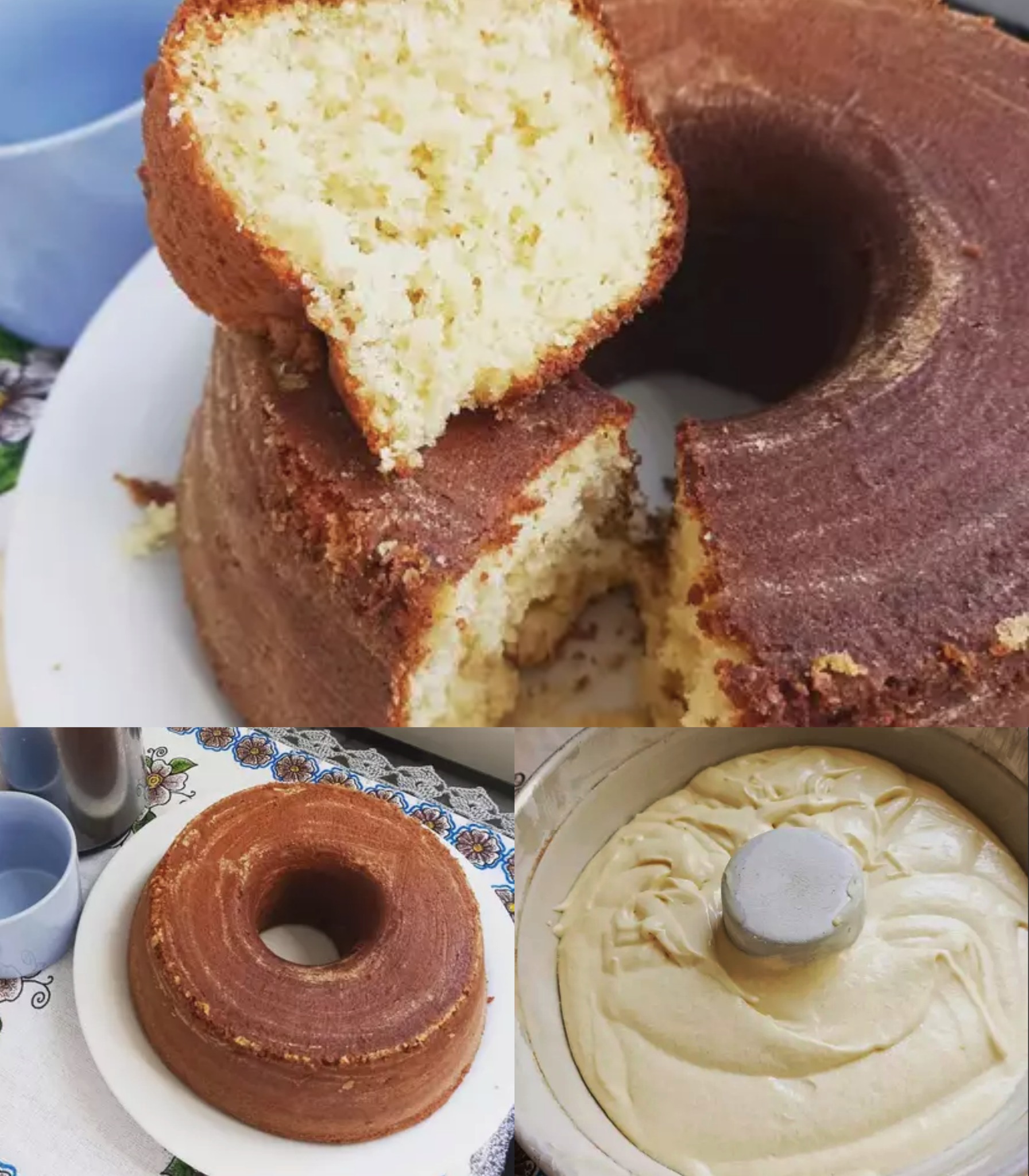 Bolo de manteiga de 3 minutos nunca tinha comido um bolo tão gostoso