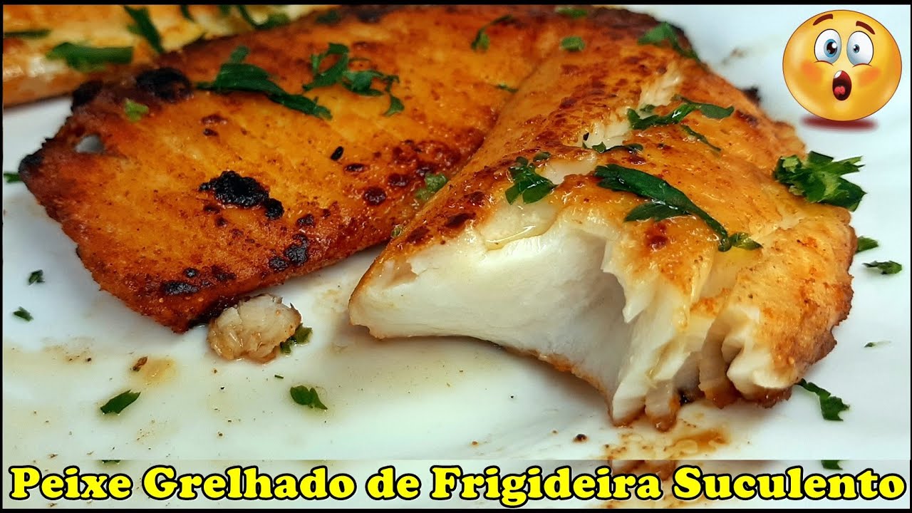 Peixe Grelhado Na Frigideira Casquinha Crocante Uma Del Cia Para