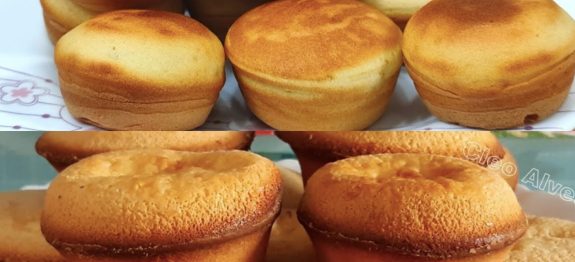 Bolinho fresquinho leve e saboroso para substituir o pão no café da