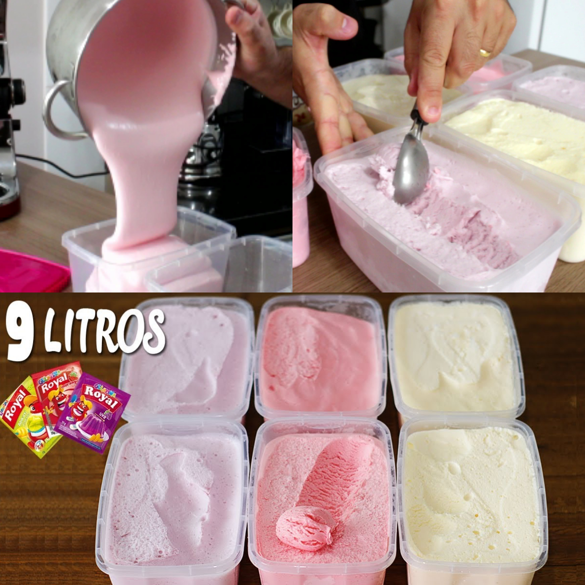 Como fazer 3 Litros de Sorvete com 1 Pacote de Gelatina